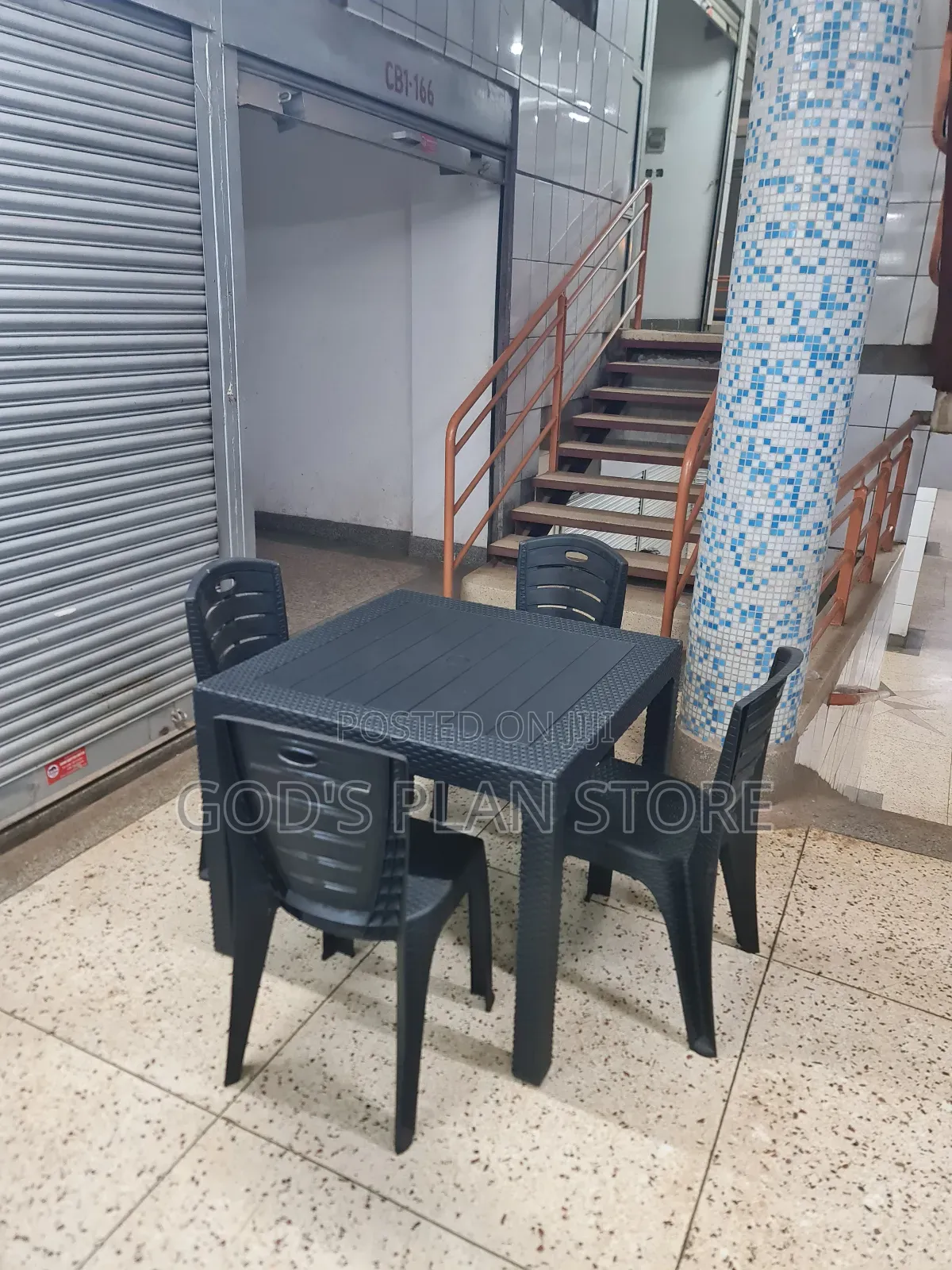 Stylish Plastic Table and Chairs Plastic Table and Chairs Black