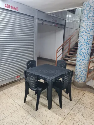 Stylish Plastic Table and Chairs Plastic Table and Chairs Black