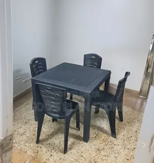Generic Rattan Plastic Table and Chairs Plastic Table and Chairs