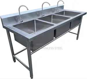 3_ Bowl Stainless Commercial Sink