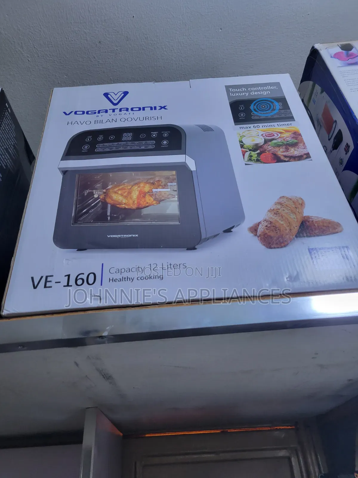 Vogatronix Ve-160 12l Air Fryer Oven With Touch Control Timer