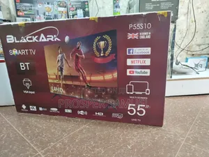 55 Inches Black Ark Brand New Uhd4k Flat Screen Flameless Tv