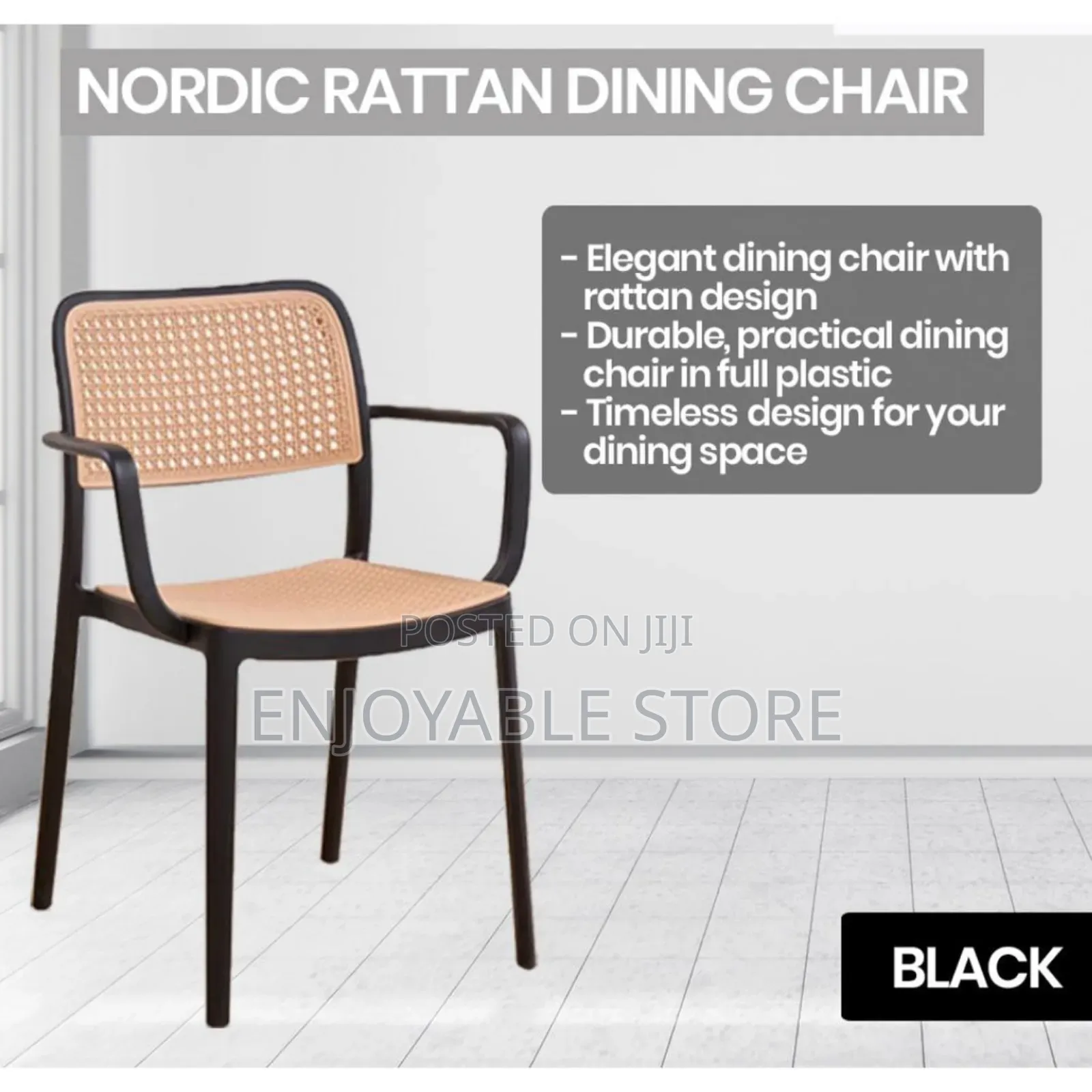 Nordic Rattan Dining Plastic Chair