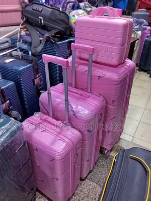 4pc Good Plastic Rubber Suitcases