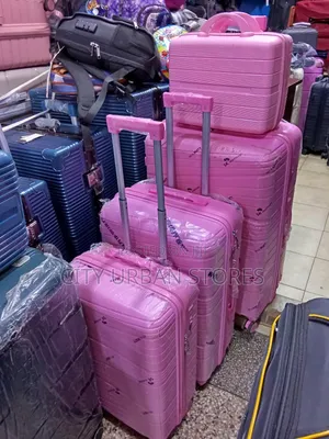 4pc Good Plastic Rubber Suitcases