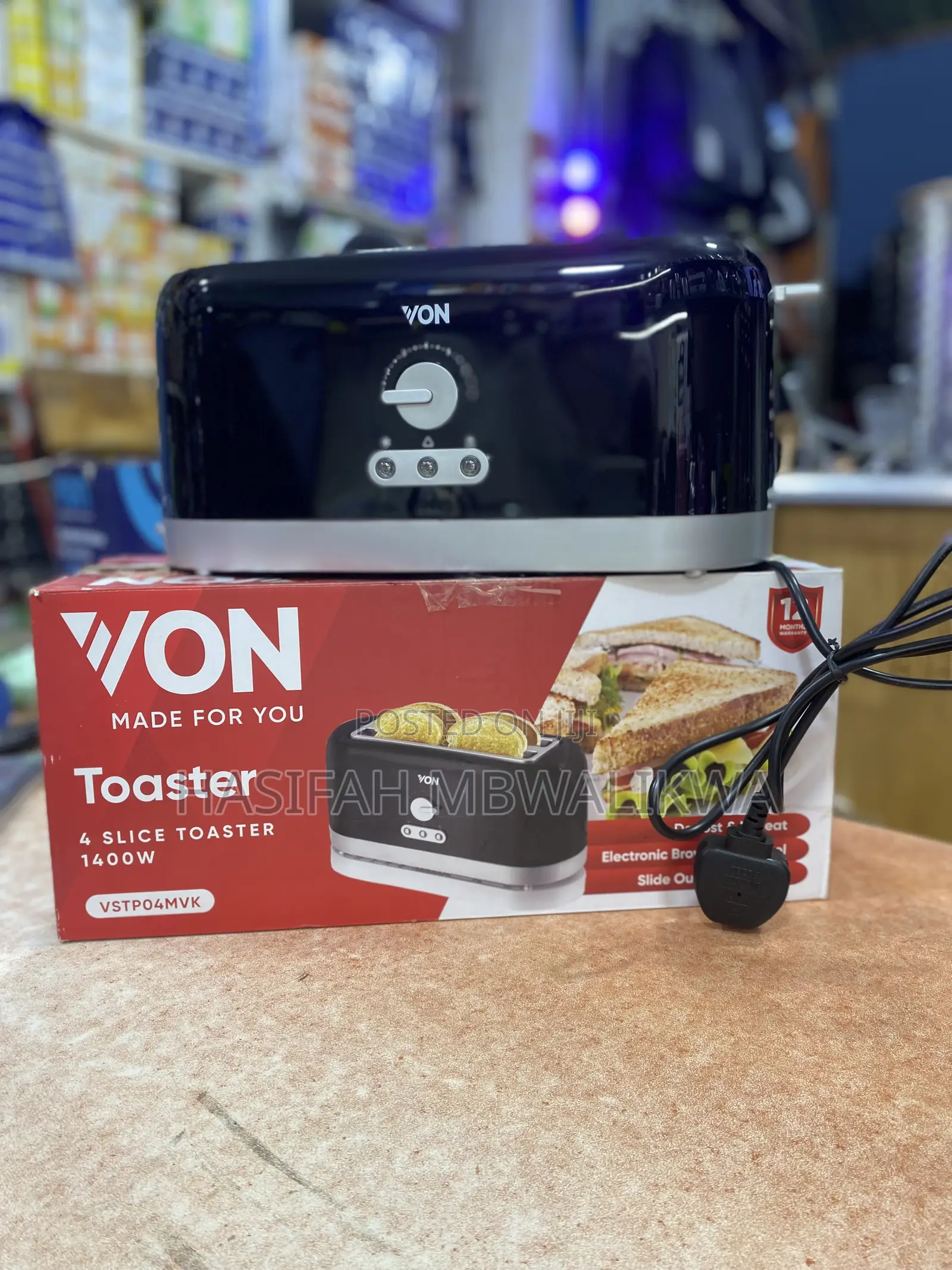 Von Toaster 4 Slices 1400w