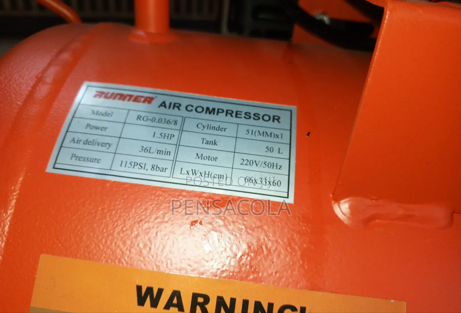 Air Compressor 50liters Belt