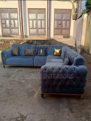 Modern L Sofa Set Well Designed 6 Seater With Qutions