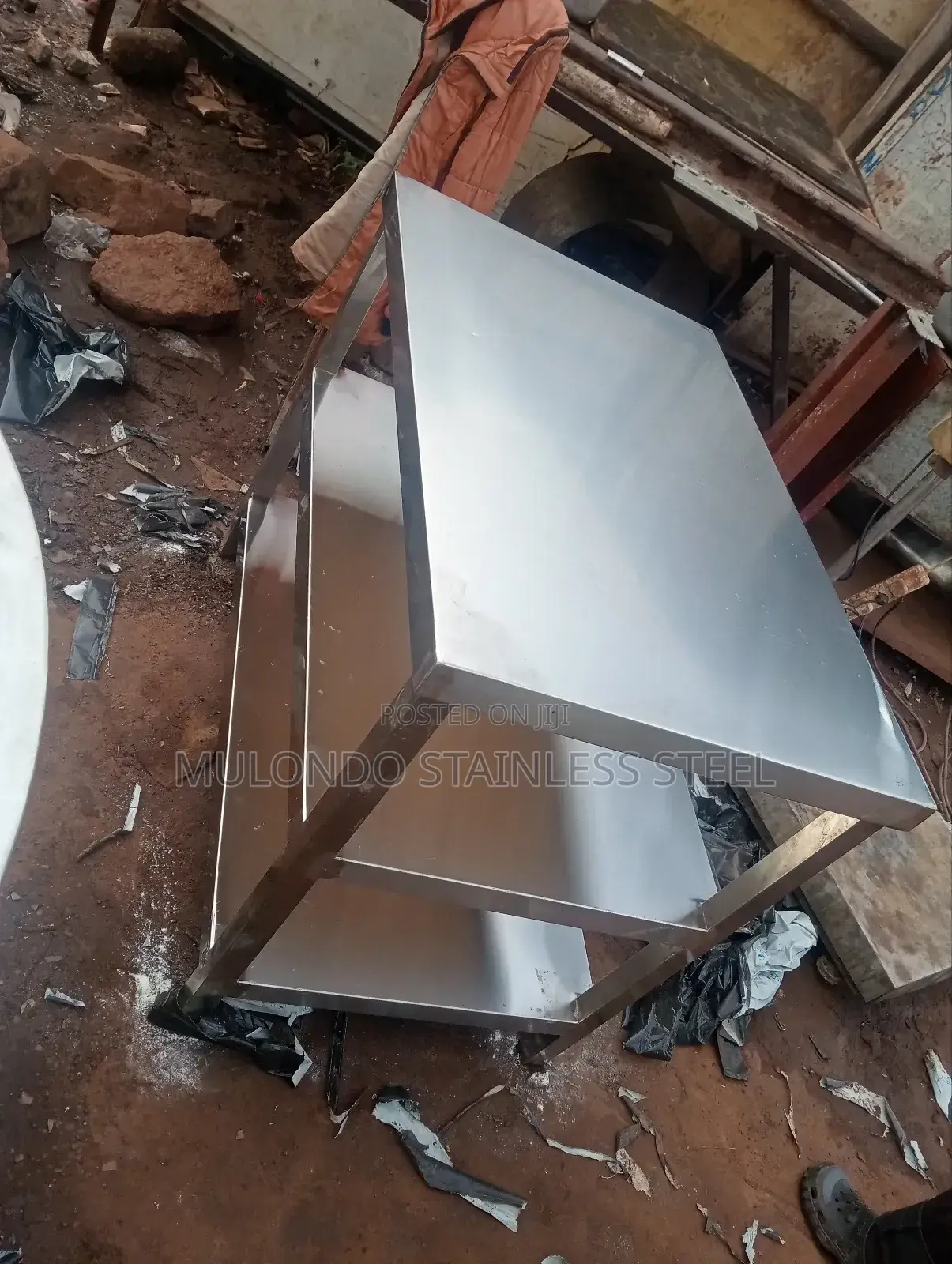 3_ Tray Stainless Steel Working Table