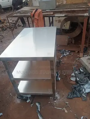 3_ Tray Stainless Steel Working Table