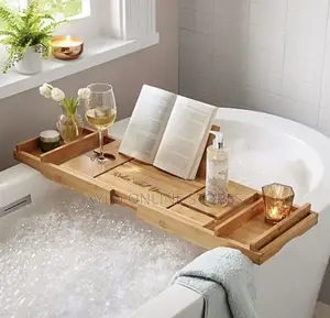 A 2 In 1 Bamboo Convertible Bath Caddy