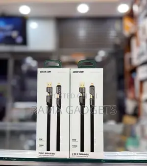 Green Lion 2-in-2 Braided Fast Charging Cable
