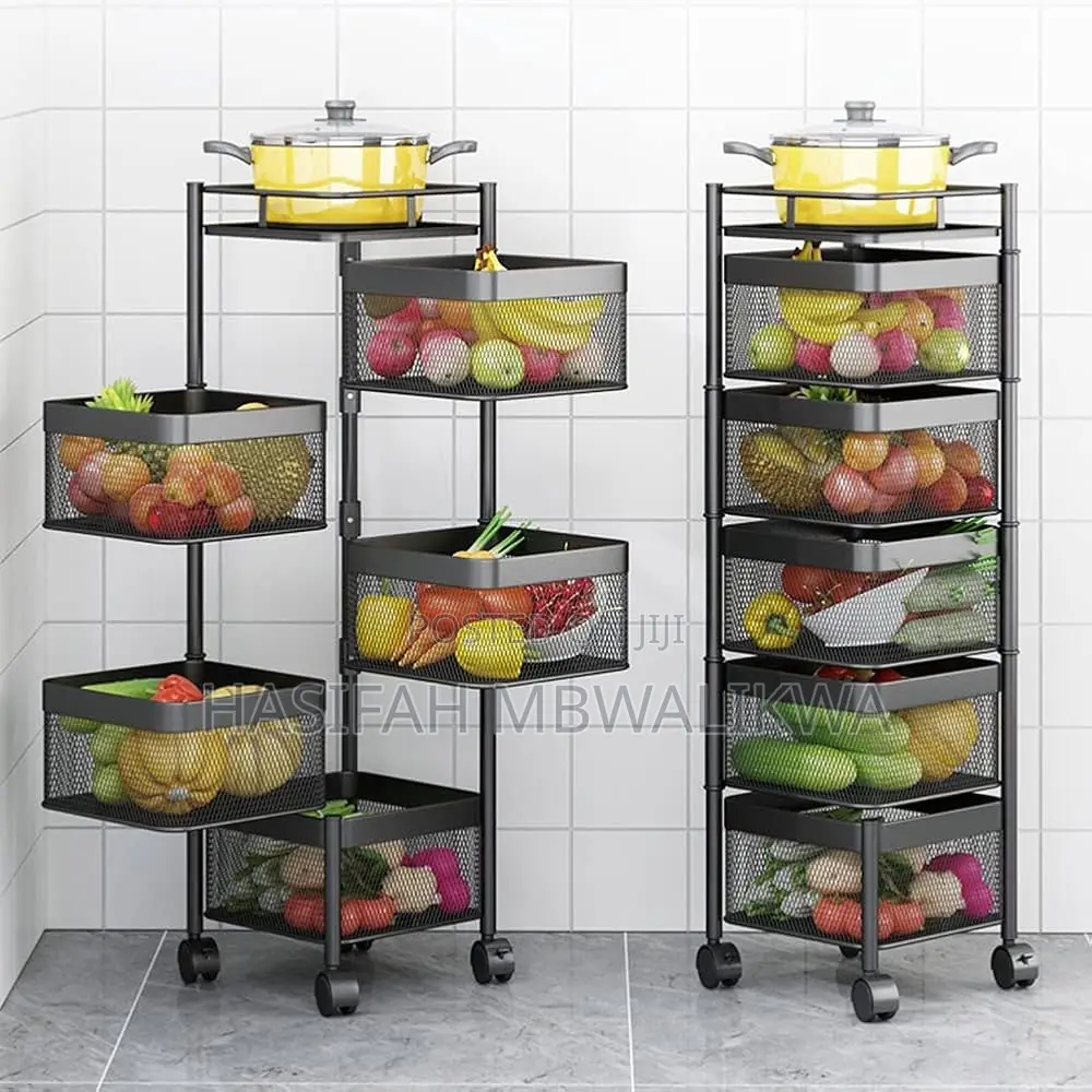 Metallic Food Storage Rack 5 Layers