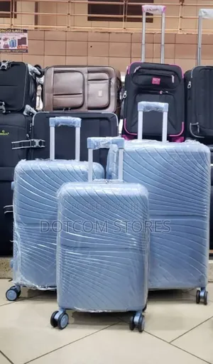 3-Piece Set of Polypropylene ("Rubber") Hardside Suitcases