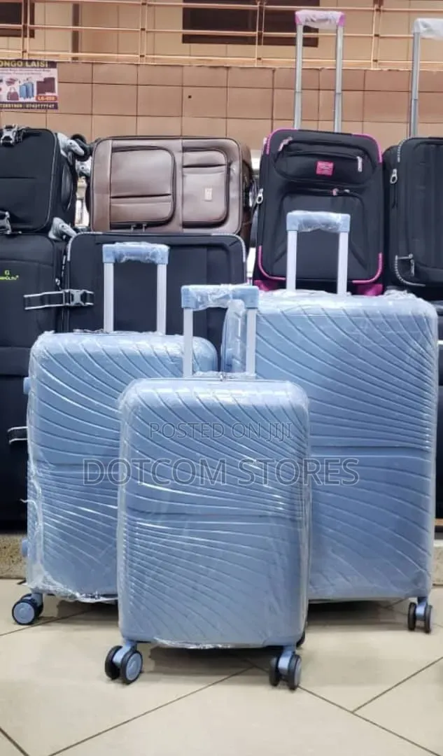 3-Piece Set of Polypropylene ("Rubber") Hardside Suitcases