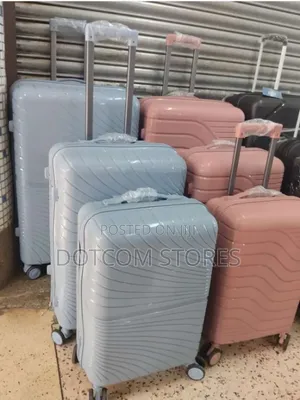 3-Piece Set of Polypropylene ("Rubber") Hardside Suitcases