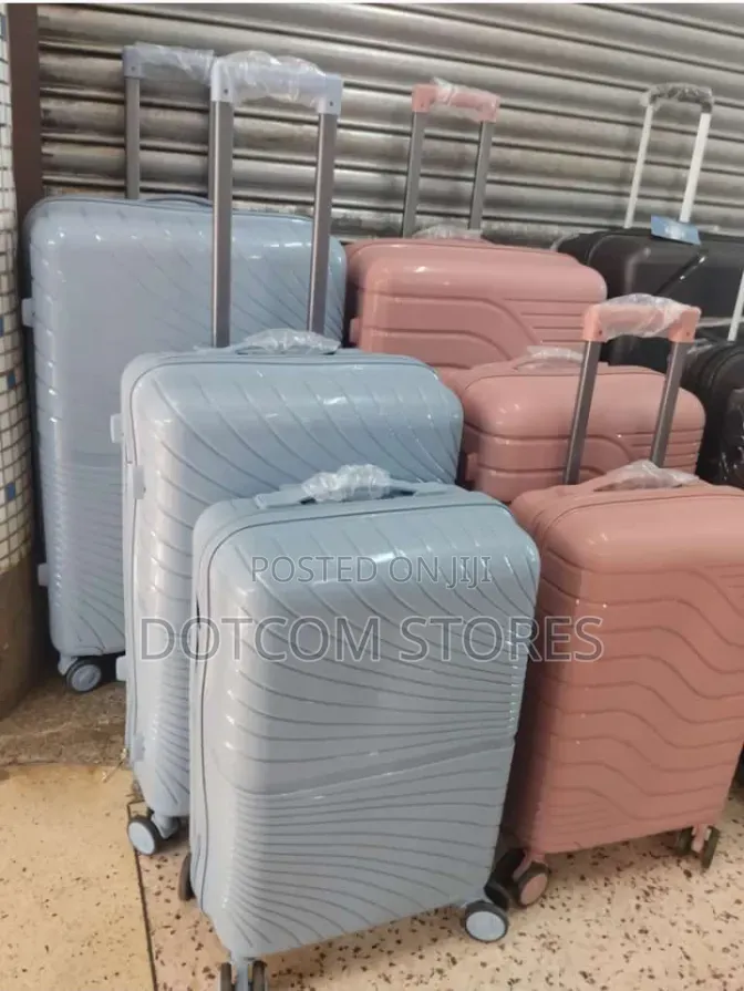 3-Piece Set of Polypropylene ("Rubber") Hardside Suitcases