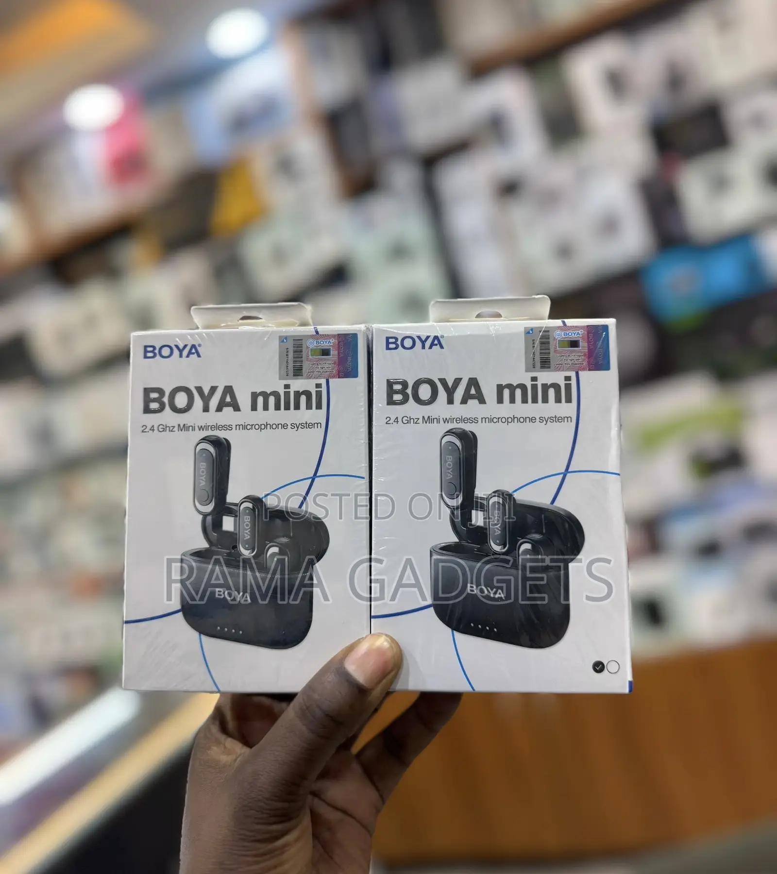 Boya Mini 2.4 GHZ Mini Wireless Microphone Systems.