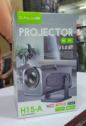 Calus Mini Portable Smart Projector 1080p, Support Wi-Fi, Bluetooth
