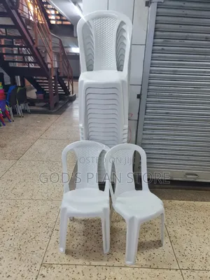Homiboss Plastic Chairs Plastic Chairs Armless White