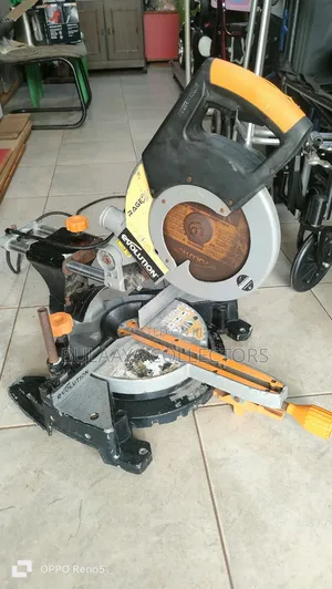 Uk Used Evolution Rage3 Sliding Compound Mitre Saw, Laser Guided.