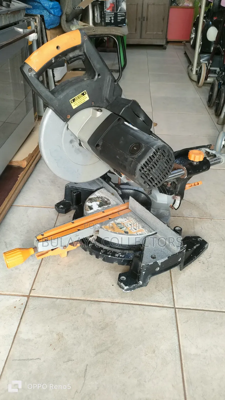 Uk Used Evolution Rage3 Sliding Compound Mitre Saw, Laser Guided.