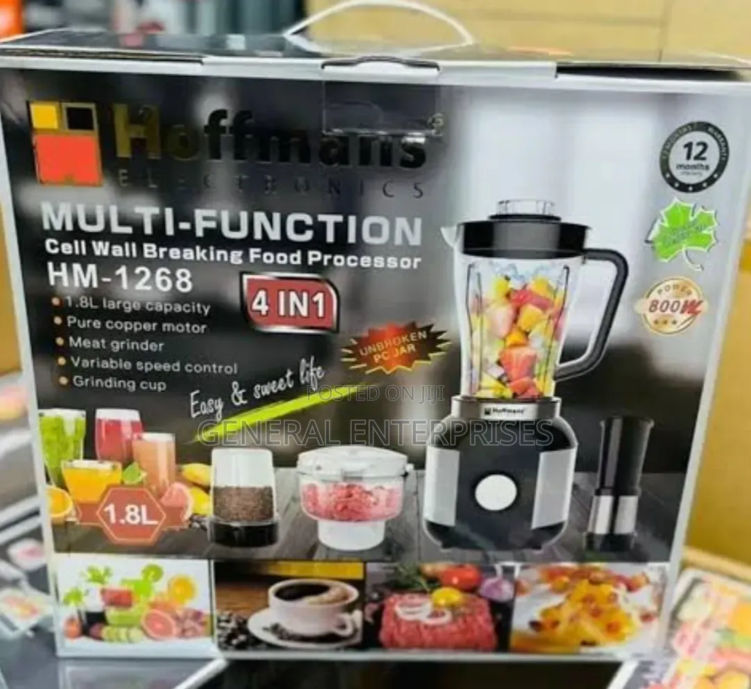 Hoffman 4-in-1 Multifunctional Blender/Food Processor.
