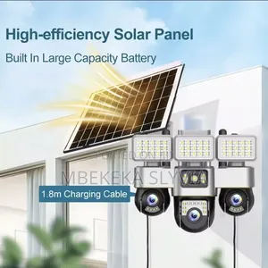 3 Lens Solar PTZ Camera System/360-Degree Outdoor Smart CCTV