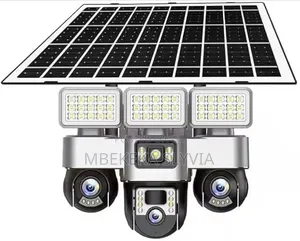3 Lens Solar PTZ Camera System/360-Degree Outdoor Smart CCTV