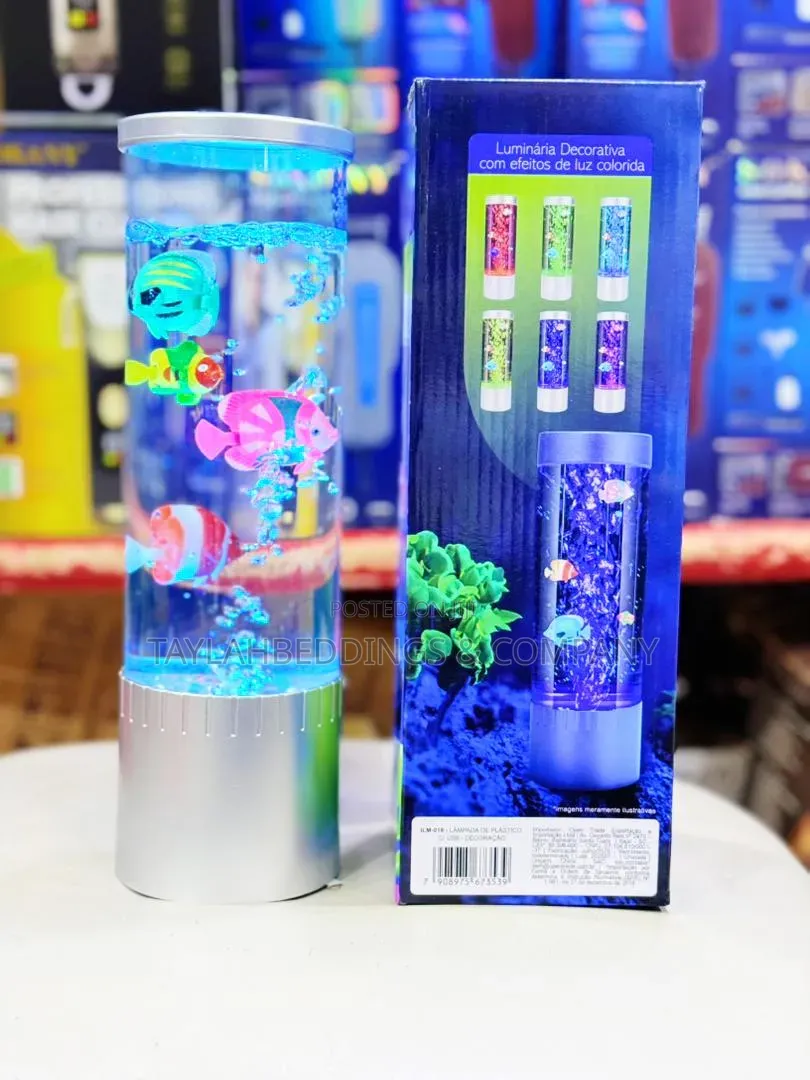 Bubble Fish Lamp Led Colour Changing Night Light, Aquarium Bubble Lamp