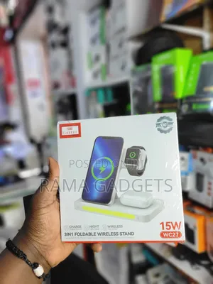 Earldom Wc27 3-in-1 Foldable Wireless Charging Stand.