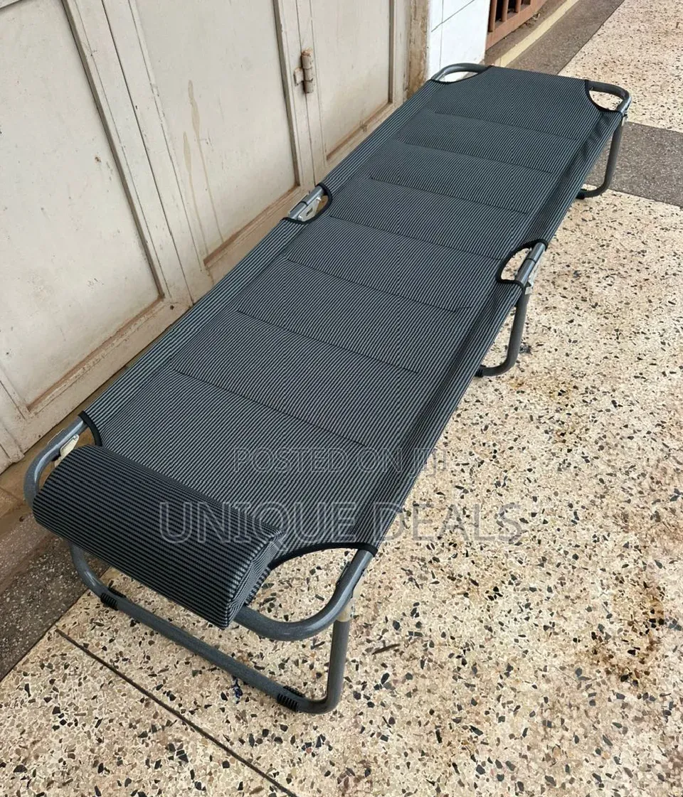 Folding Camping Bed, 191cm Portable Heavy Duty Sturdy Camp Bed