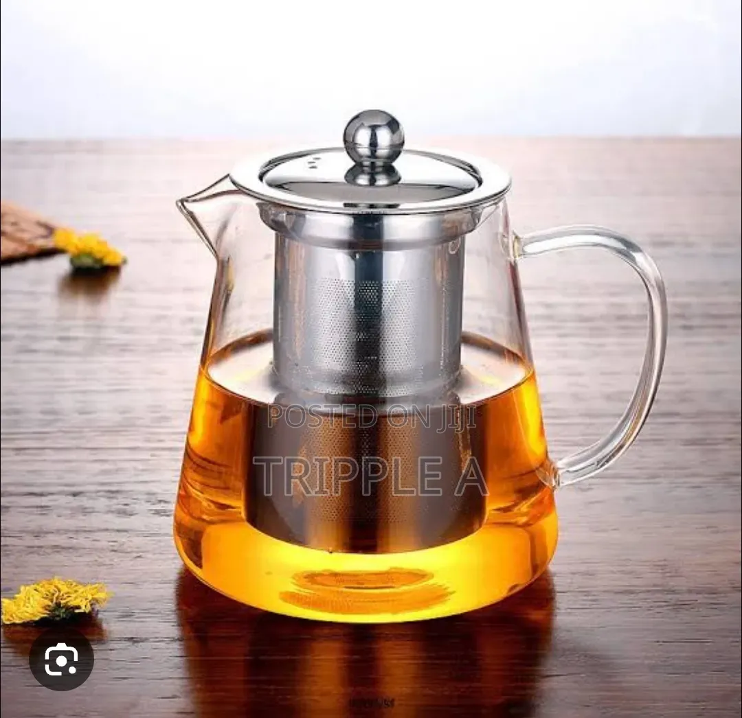 Transparent Round Borosilicate Glass Tea Kettle