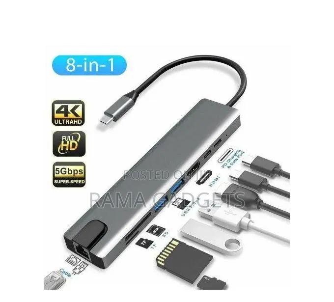 Heatz Zt101 Type-C 8 in 1 Hub.