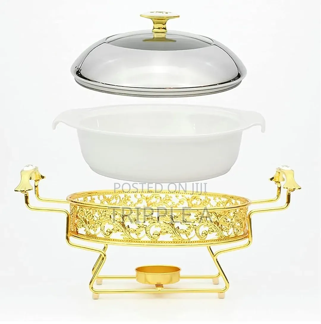 Round Golden Pattern Chafing Dish Buffet Set 28cm