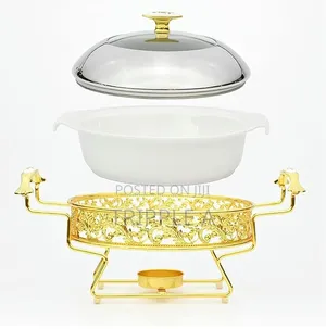 Round Golden Pattern Chafing Dish Buffet Set 28cm
