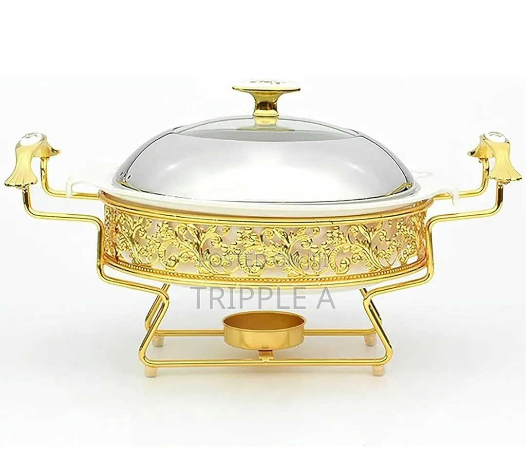 Round Golden Pattern Chafing Dish Buffet Set 28cm