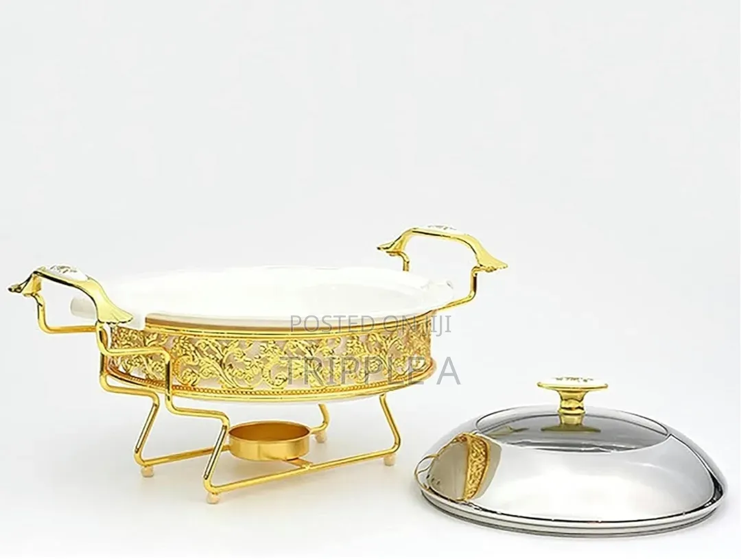 Round Golden Pattern Chafing Dish Buffet Set 28cm