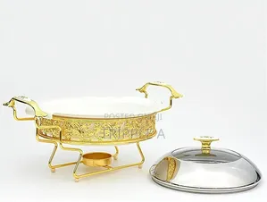 Round Golden Pattern Chafing Dish Buffet Set 28cm