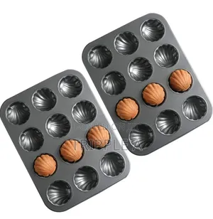 Shell Shaped Griddle 12 Holes Carbon Steel Mold