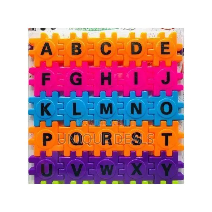 Interlocking Puzzle With Alphabet Letters