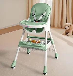 Baby High Chair With Removable Tray and Adjustable Back and Height