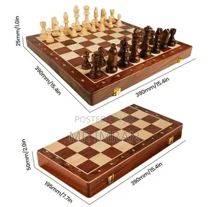 Foldable Wooden Chess Set