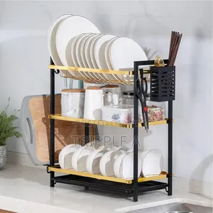 3 Layers Gold Dish Rack