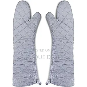 Silver Coated Extra Long Oven Gloves Heat Resistant