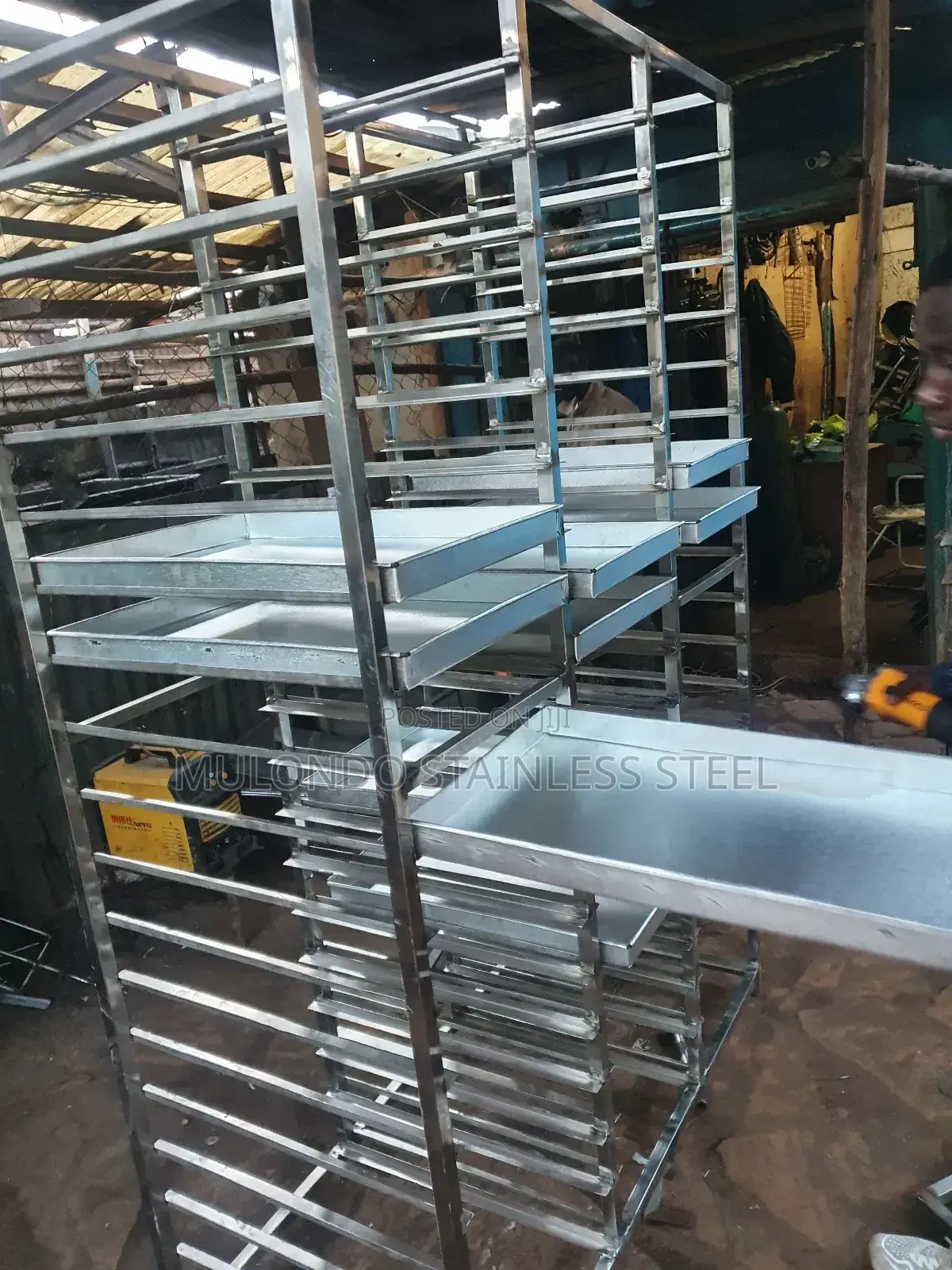 Commercial Stainless Serving Tray Trolley
