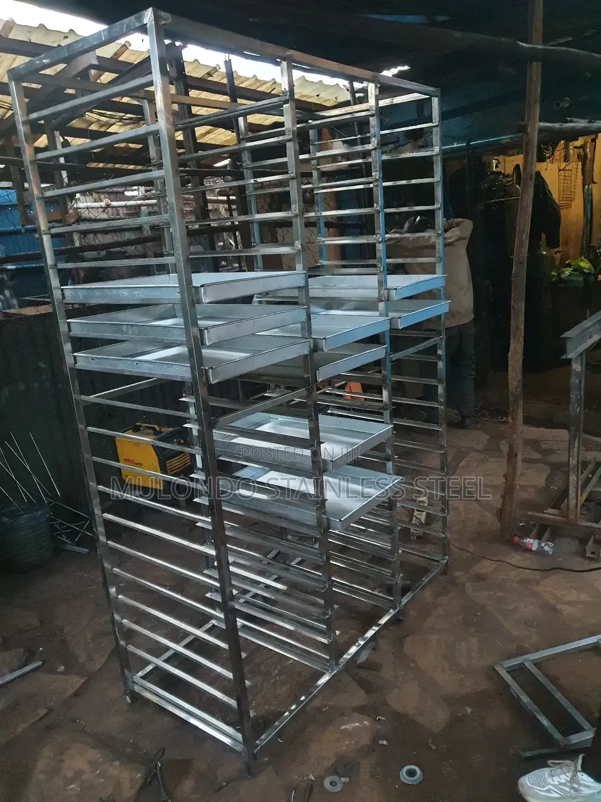 Commercial Stainless Serving Tray Trolley
