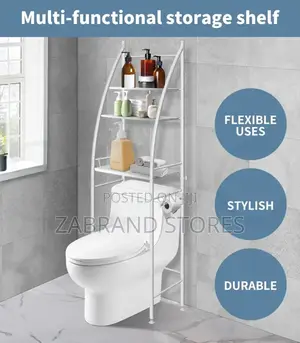 3-Tier Toilet Rack With Shelves
