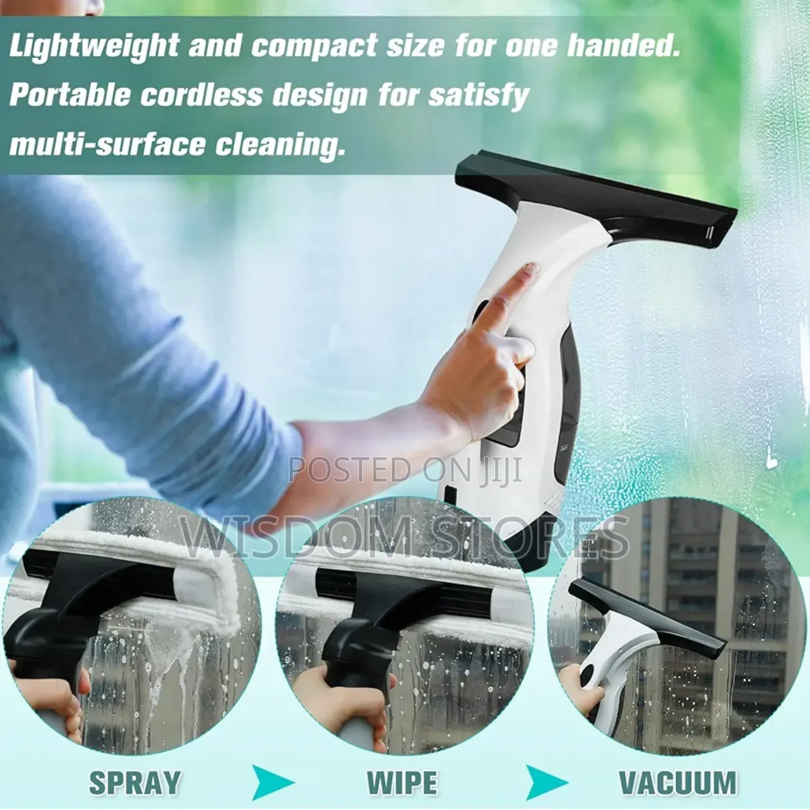 Window Vacuum Squeegee Cordless