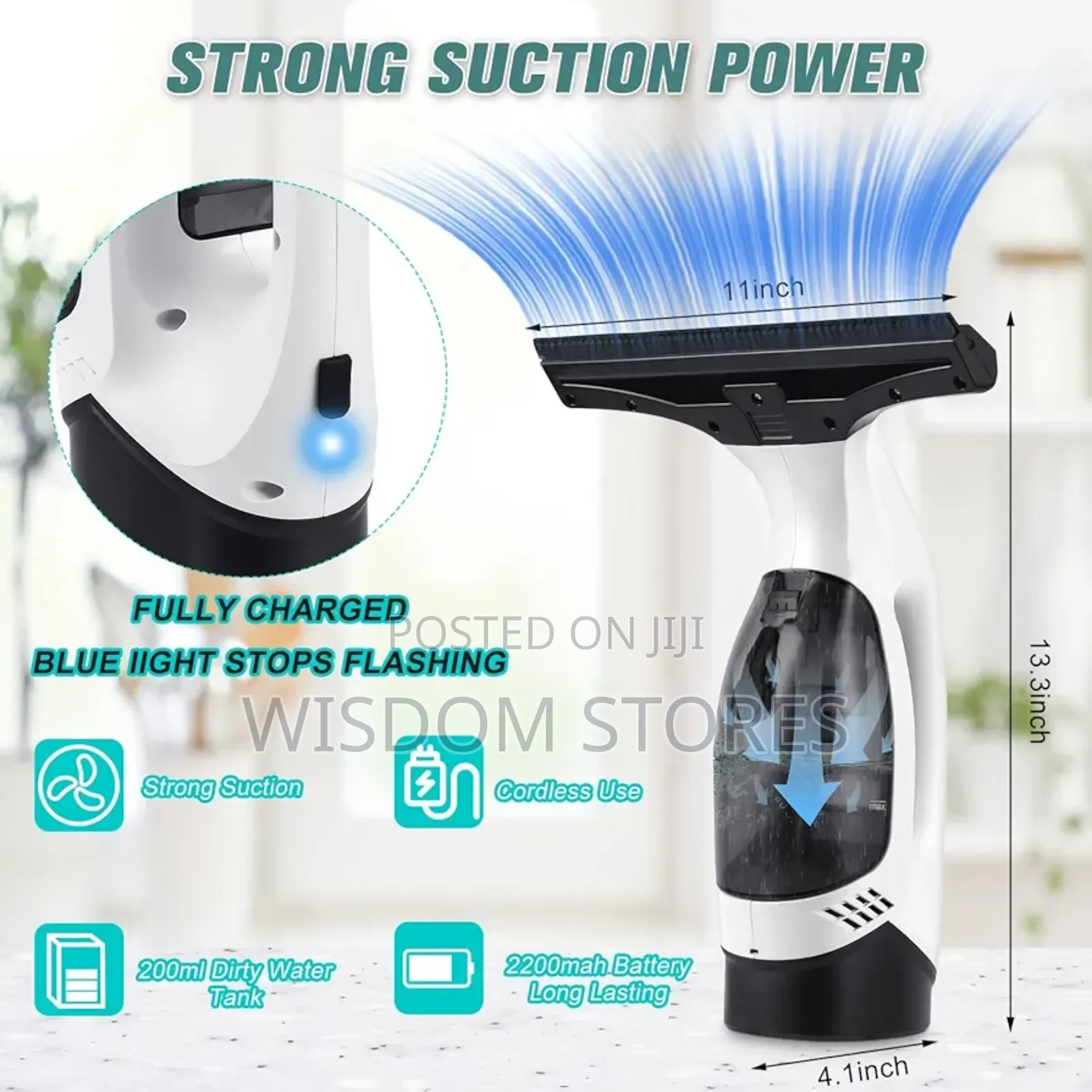 Window Vacuum Squeegee Cordless